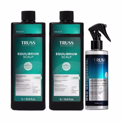 Imagem do produto Kit Truss Equilibrium Scalp - Shampoo 1L + Condicionador 1L + Uso Obr. Reconstrutor Capilar 260ml