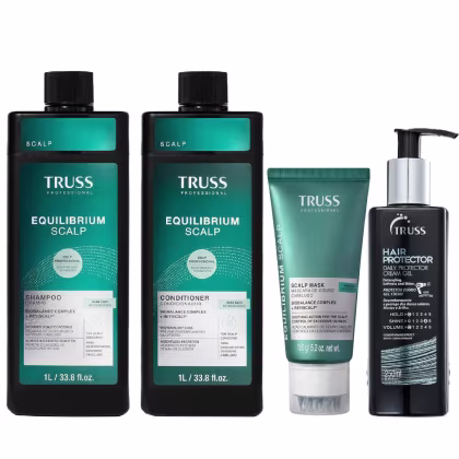 Imagem do produto Kit Truss Equilibrium Scalp - Shampoo 1L + Condicionador 1L + Máscara 150g + Hair Protector 250ml