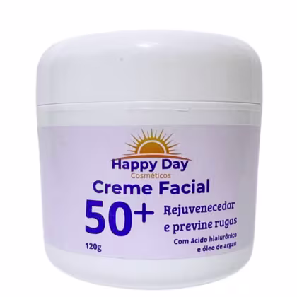 Imagem do produto Creme Facial 50+ Para Rugas Com Acido Hialurônico Antirrugas e Antissinais 120g Happy Day Cosméticos
