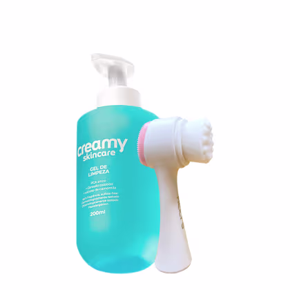 Imagem do produto Kit Creamy Skincare Gel de Limpeza Escova de Limpeza Facial 2 em 1 (2 produtos)