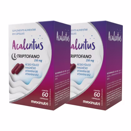 Imagem do produto Kit 02 Acalentus L-Triptofano 250mg + B12 60 Caps Maxinutri