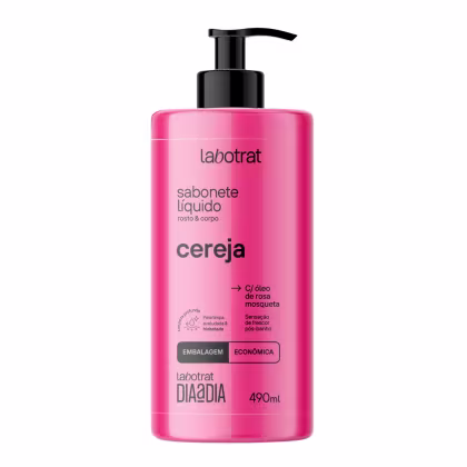 Imagem do produto Sabonete Líquido Cereja Rosto Corpo Hidrata Labotrat 490ml