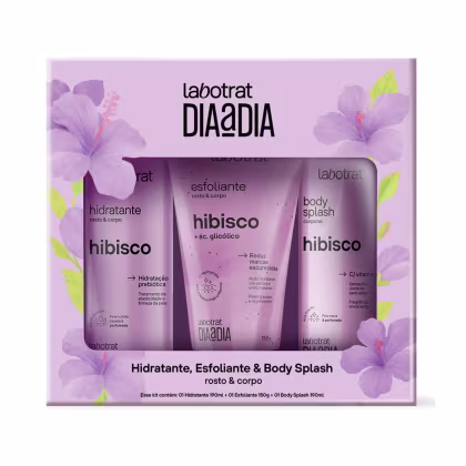 Imagem do produto Kit Hidratante Esfoliante E Body Splash Hibisco Labotrat