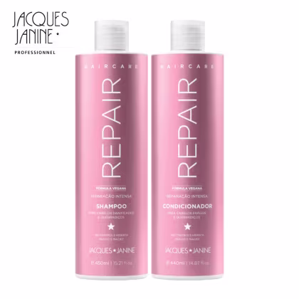Imagem do produto JACQUES JANINE - Kit Hair Care REPAIR Shampoo Sem Sal + Condicionador - Reconstrução e Hidratação