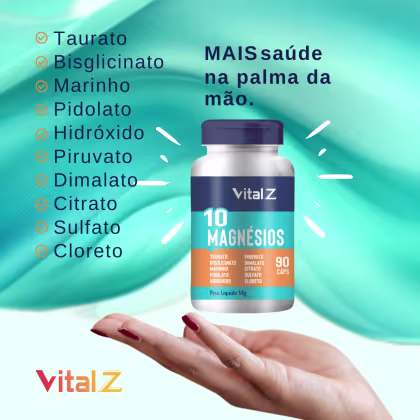 Imagem do produto  10 magnésios  1800mg por dose 10 em 1 o mais completo VITAL Z 
