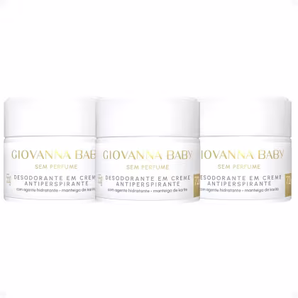 Imagem do produto Kit Giovanna Baby: 3 Desodorantes em Creme Antiperspirante 55g