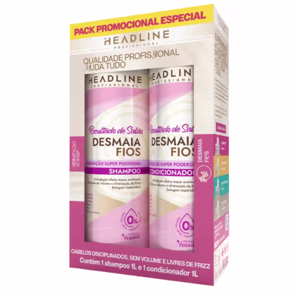 Imagem do produto PACK SH & COND - LINHA DESMAIA FIOS HEADLINE 1000ML - SOUL POWER