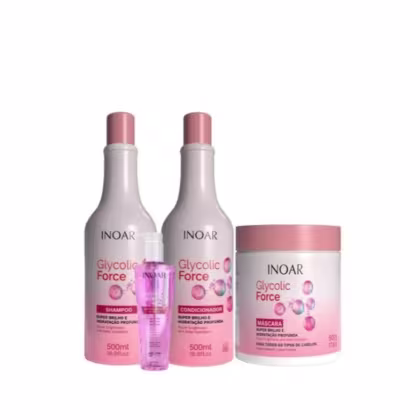 Imagem do produto Inoar Glycolic Force Kit Hidratação 4 Produtos