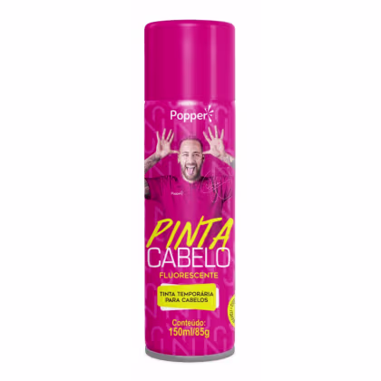 Tinta Capilar Temporária Popper Pinta Cabelo Neymar Jr. Pink Fluorescente, 150ml.