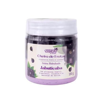 Geleia Hidratante Bifásica Vegetal do Brasil Cheiro de Frutas Jabuticaba, 180g.