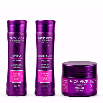 Imagem do produto Kit NICK VICK Matizador Loiros (Shampoo, Condicionador e Máscara)