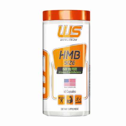 Suplemento Alimentar Worldsize HMB Size, 60 Cápsulas.