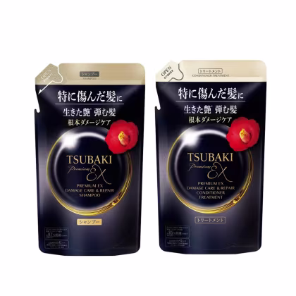 Imagem do produto Tsubaki - Premium Ex Damage Care & Repair Shampoo 300ml (Refil) + Condicionador 300ml (Refil)