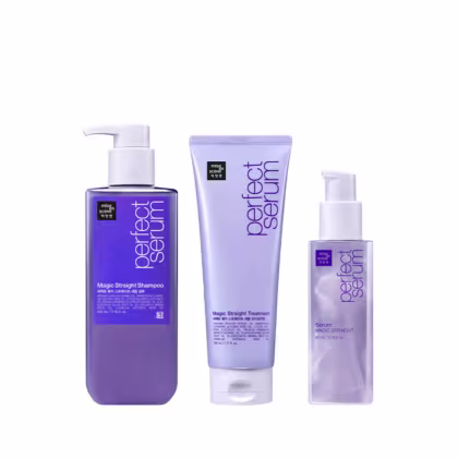 Imagem do produto Mise en Scène - Perfect Serum - Magic Straight Kit (Shampoo 530ml + Tratamento 230ml + Sérum 80ml)