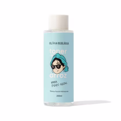 Imagem do produto Toner de Arroz - Olívia Bebe Água Tônico Facial Hidratante para Peles Secas e Normais 200ml