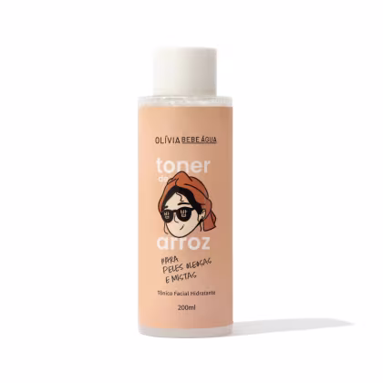 Imagem do produto Toner de Arroz - Olívia Bebe Água Tônico Facial Hidratante para Peles Oleosas e Mistas 200ml