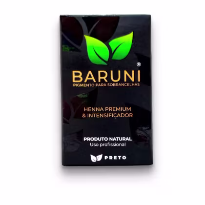 Imagem do produto Baruni Pigmento Temporário Henna Premium Sobrancelha Preto 1,5g