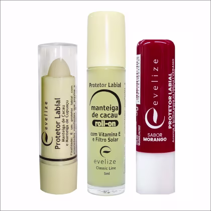 Imagem do produto Protetor Labial Manteigas de Cacau e Cupuaçu + Manteiga Morango Evelize