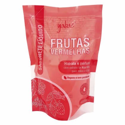 Sabonete Líquido Yabae Frutas Vermelhas Refil, 400ml.