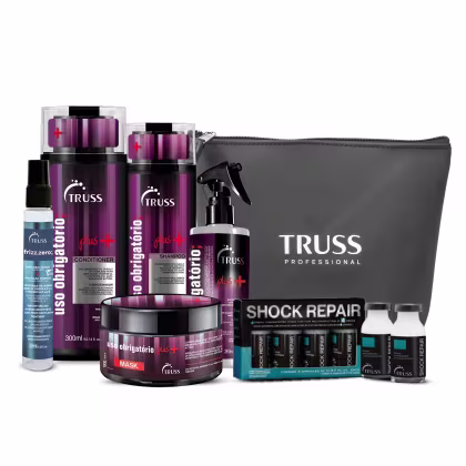 Imagem do produto KIT USO OBRIGATÓRIO PLUS+ (Sh+Cond+MASK Plus+ +MáscLíq Plus+ Min.Másc Frizz+4 Amp SHOCKREPAIR-BRINDE TRUSS