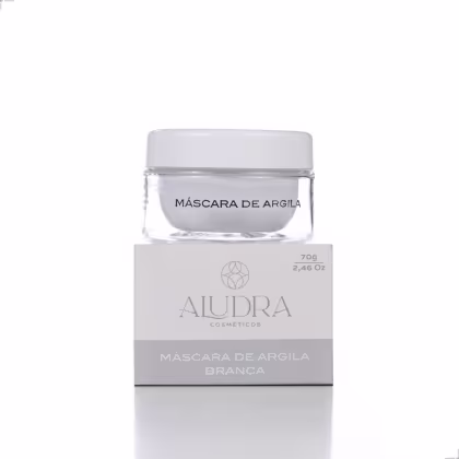 Imagem do produto Máscara de Argila Branca Cremosa Aludra | Clareadora | Cicatrizante | Regeneradora Celular 70g