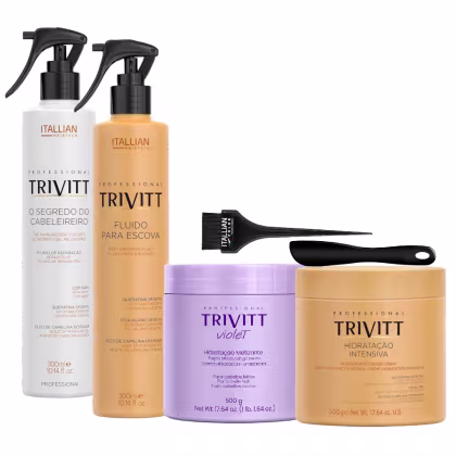 Imagem do produto Kit Trivitt Profissional Hidratação Intensiva + Matizante Capilar 500G (4 Itens)