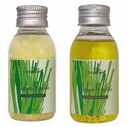 Imagem do produto Kit Sais De Banho E Espuma Banheira Hidro Ofurô Premium Capim Limão 60ml