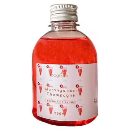 Imagem do produto Espuma de Banho Banheira Hidromassagem Morango Com Champagne 250ml