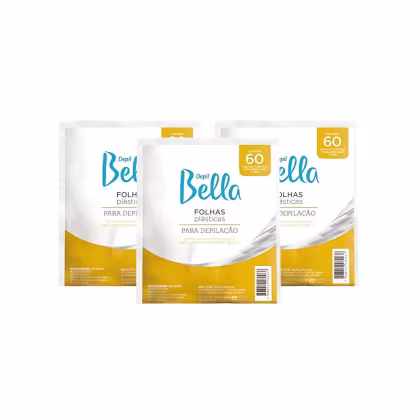 Imagem do produto Depil Bella Folhas Plásticas Kit 3 pacotes Depilação 60un
