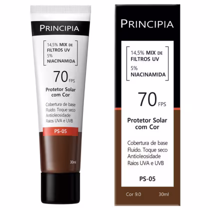 Imagem do produto Protetor Solar FPS 70 Principia Skincare PS-05 Cor 9.0 com 30ml