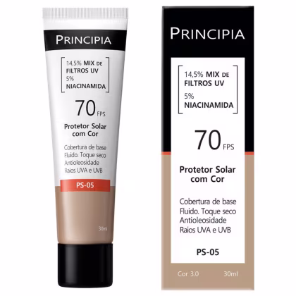 Imagem do produto Protetor Solar FPS 70 Principia Skincare PS-05 Cor 3.0 com 30ml