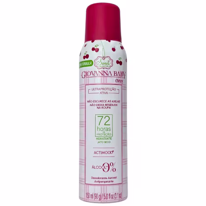 Imagem do produto Giovanna Baby Desodorante Aerossol Cherry 72h Vegano 150ml / 90g