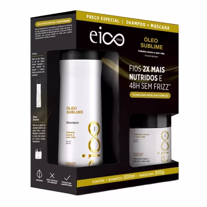 Imagem do produto Kit Eico Pro Óleo Sublime - Shampoo 300ml + Máscara 300g