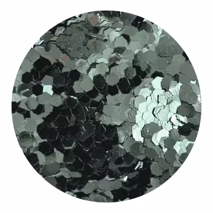 Imagem do produto Glitter Hexagonal Azul Metalizado com Reflexo Prateado Garrafinha 10g