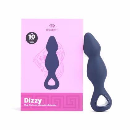 Imagem do produto Plug Anal Com 10 Vibrações e Rotações - Exclusiva Dizzy