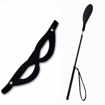 Imagem do produto Kit Tiazinha com Máscara e Chicote - Preto | La Pimienta