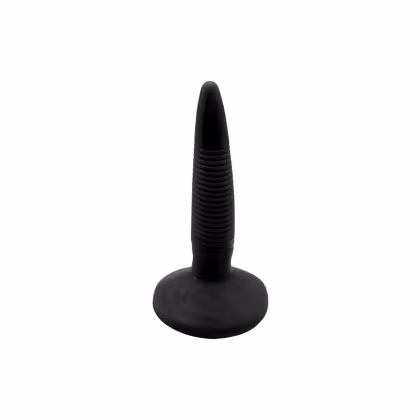 Imagem do produto Plug Anal com Estrias - 9,5 x 2,4 cm - Preto | ButtPlug