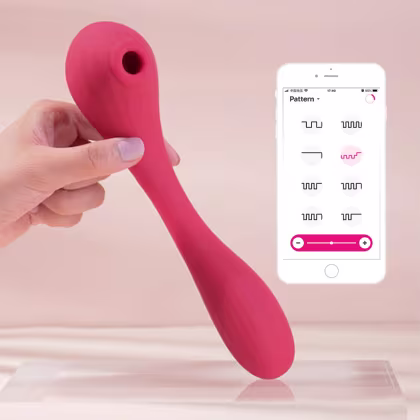 Imagem do produto Vibrador de Ponto G e Clítoris com Vibro e App - Vermelho