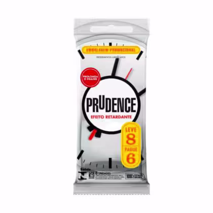 Imagem do produto Preservativo com Efeito Retardante - 8 Unidades | Prudence