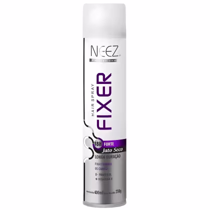 Imagem do produto Spray Fixador De Cabelo Profissional Neez Laque Capilar Fixação Forte Jato Seco 18 Horas 400ml