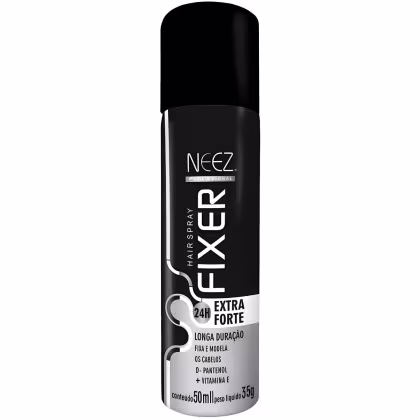 Imagem do produto Spray Fixador De Cabelo Profissional Neez Laque Capilar Fixação Extra Forte 24 Horas 50ml