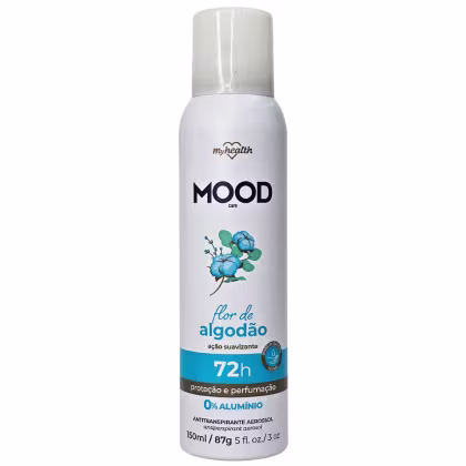 Imagem do produto My Health Mood Care Desodorante Antitranspirante Aerossol Sem Alumínio Flor de Algodão 150ml / 87g