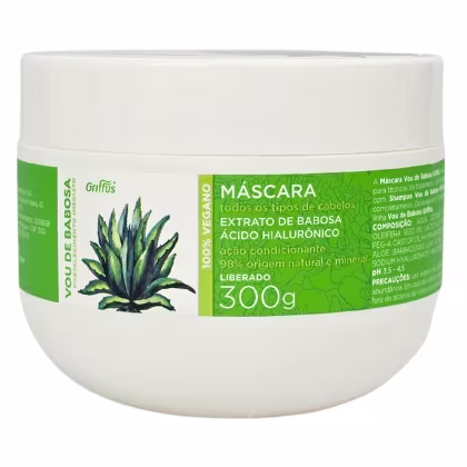 Imagem do produto Griffus Vou De Babosa Máscara Fortalecimento Imediato Vegano 300g