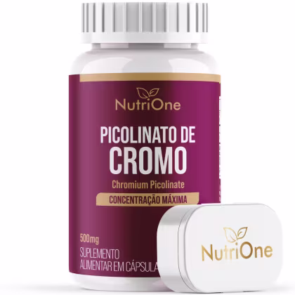 Imagem do produto Picolinato de Cromo 250mcg de Cromo por Cápsula - 60 Cáps Concentração Máxima Chromium Picolinate Sem Glúten - Nutrione