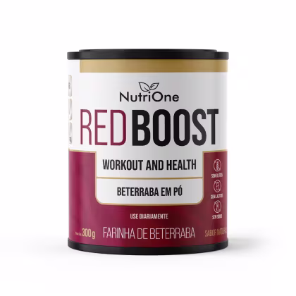 Imagem do produto Red Boost Beterraba em Pó com Maltodextrina 300g - Farinha de Beterraba Sabor Natural, Sem Glúten, Sem Sódio - Nutrione