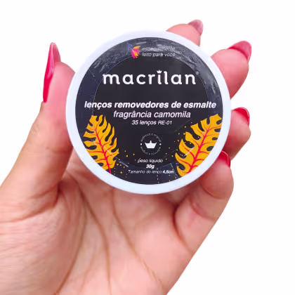 Imagem do produto Lenços Removedores de esmalte Macrilan 35 lenços Aroma:Camomila