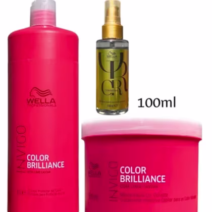 Imagem do produto Wella - Color Brilliance - Kit Shampoo 1l + Mascara 500g+ Oil Reflections 100 ml