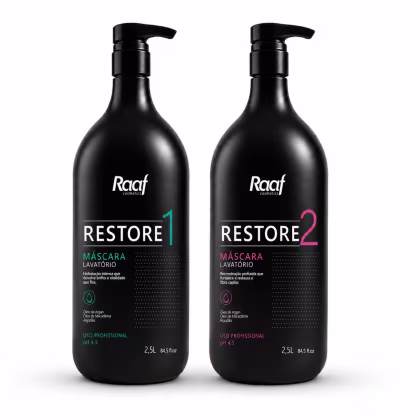 Imagem do produto Kit Lavatório Profissional Shampoo e Máscara Restore Raaf Cosmetics - 2,5L