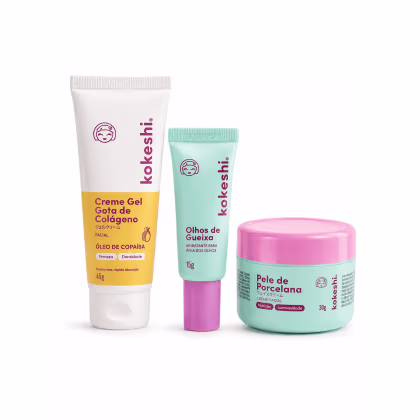 Imagem do produto Kit Kokeshi Facial Olhos de Gueixa 15g +  Pele de Porcelana 30g + Gota de Colágeno 45g