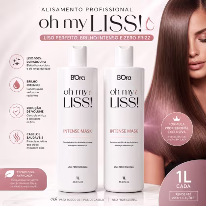 Imagem do produto Kit 2 Máscara Progressiva Oh My Liss Alisamento B'Ora 1L